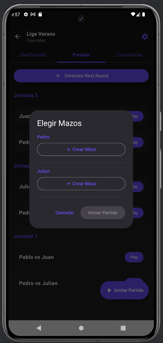 Paper Duels Seleccionar Mazo